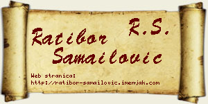 Ratibor Samailović vizit kartica